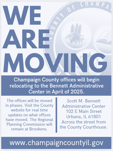 Champaign County Clerk and Recorder’s Office relocating