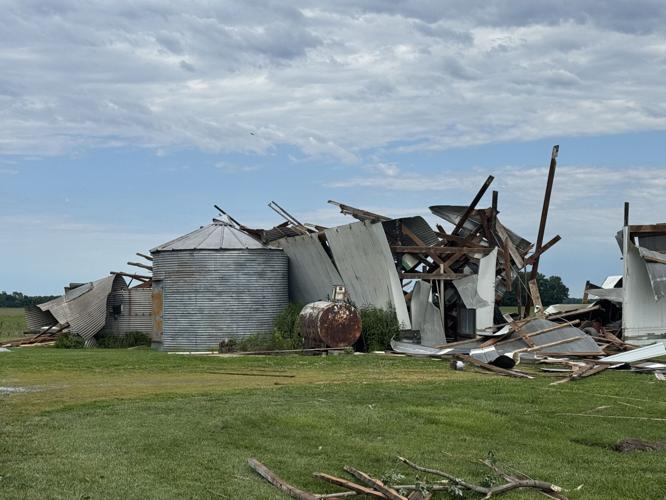 Silos, buildings destroyed in Shumway