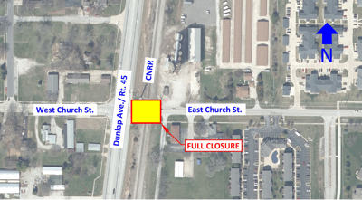 East Church Street in Savoy to close