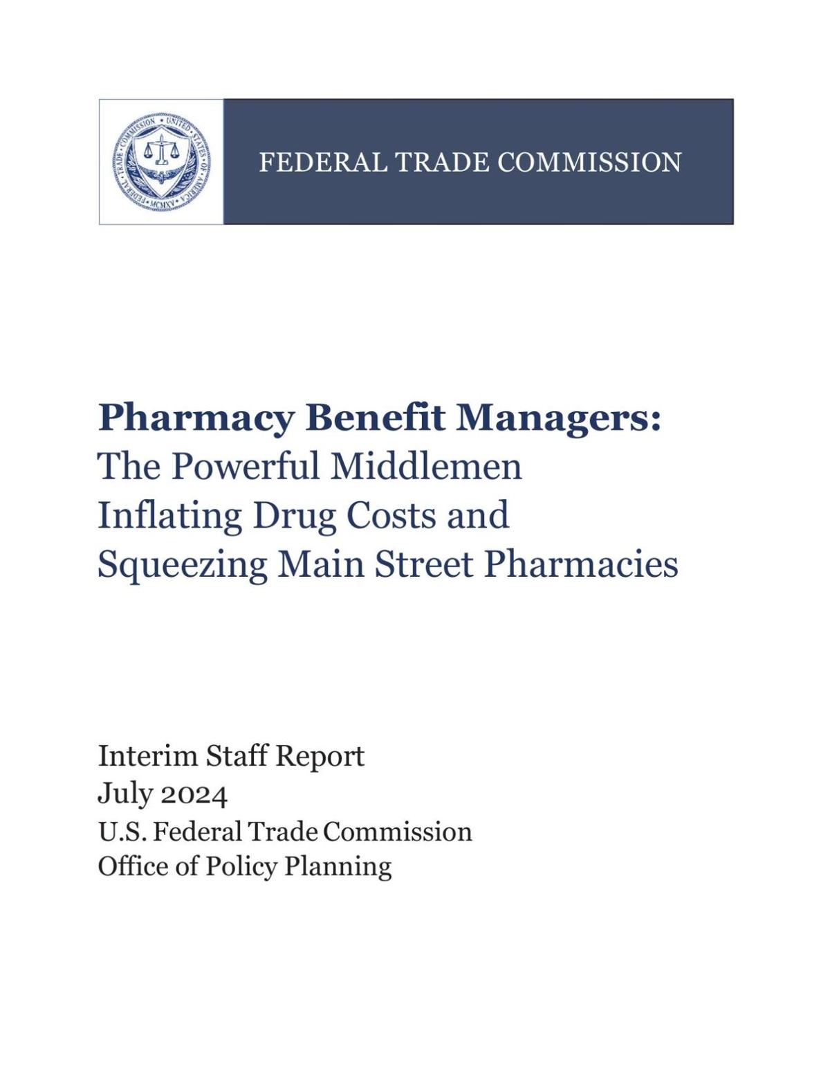 FTC Pharmacy Benefit Managers Report