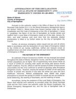 Springfield reaffirms State of Emergency - 1/20/2021