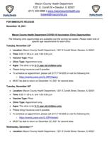 Macon County Health Department COVID-19 vaccine clinics