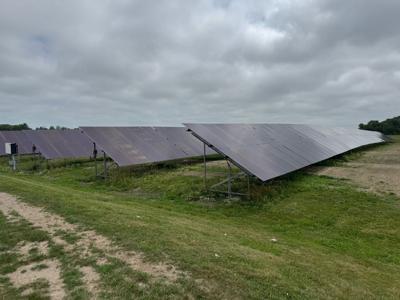 Solar panels at the Mattoon Waste Water Treat Plant