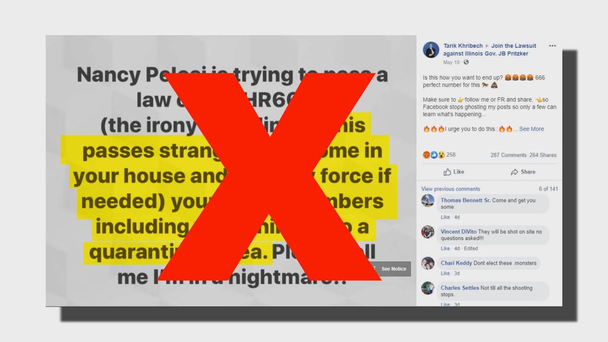 Verify Bill Doesn T Enforce Home Tests Or Removal For Quarantine Wusa9 Com
