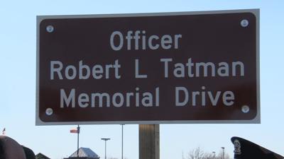 A memorial for fallen Officer Robert Tatman