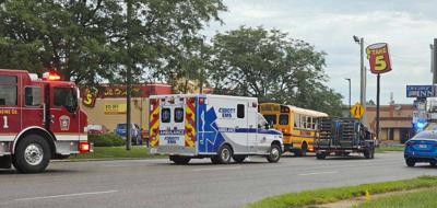 School Bus crash N Water