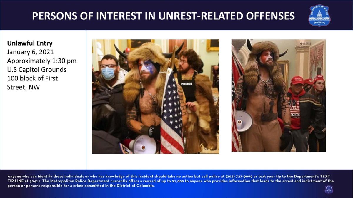 U.S. Capitol persons of interest PowerPoint