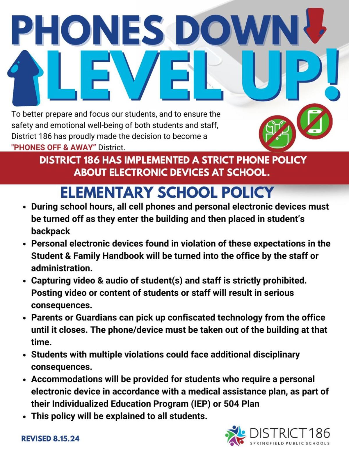 District 186 Phone Policy