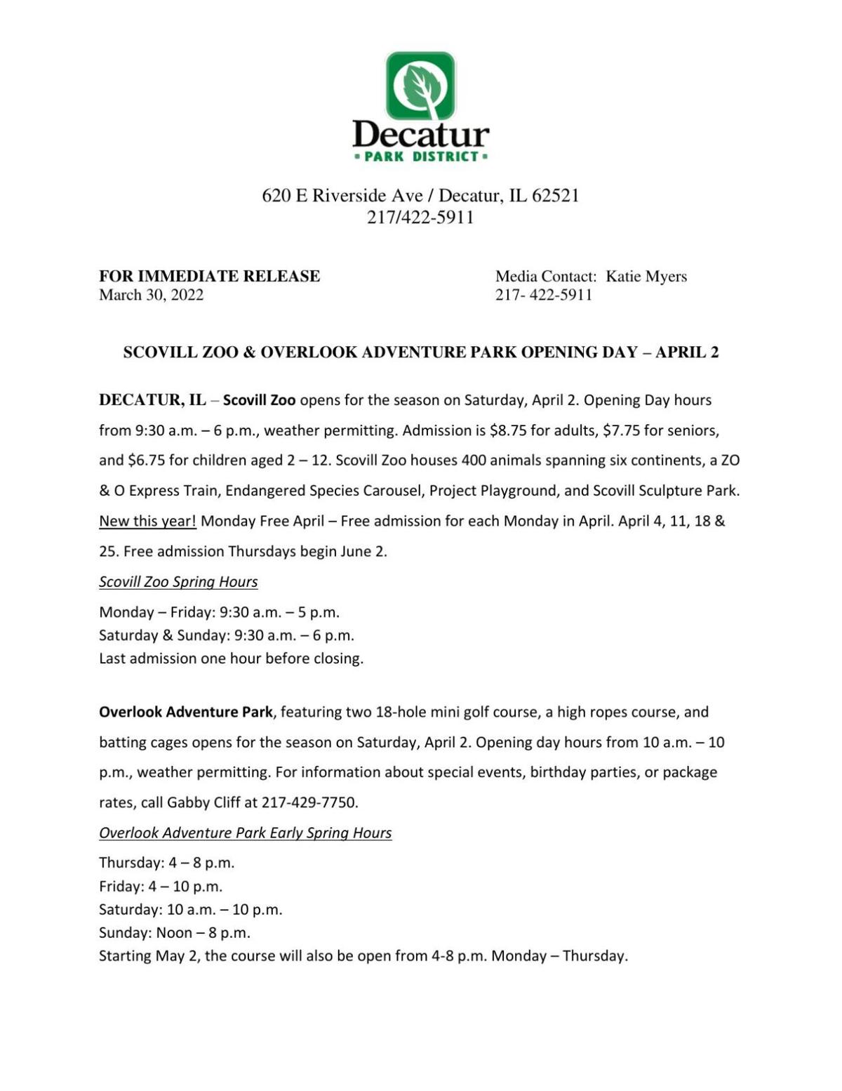 Scovill Zoo and Overlook Adventure Park