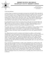 Champaign Co. sheriff letter to county board