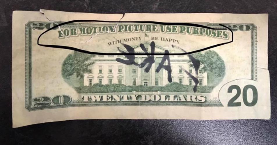 For motion picture' was written on fake $50 bill found in Marysville