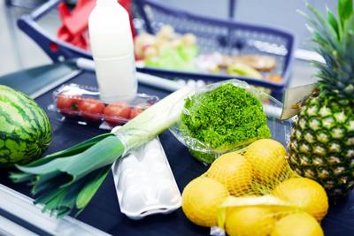 Healthy food, groceries