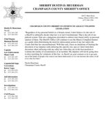 Champaign Sheriff Statement