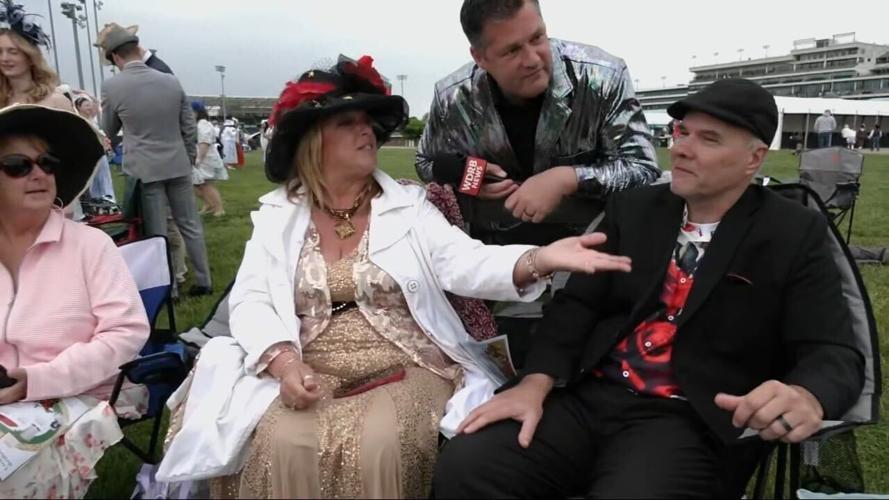 Keith Kaiser crashes an infield party at Churchill Downs