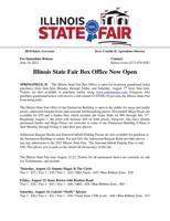 2021 Illinois State Fair box office information