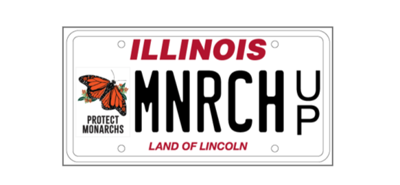 Monarch butterfly specialty license plate