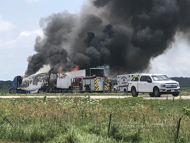 semi trucks crash near oakwood I-74 eastbound