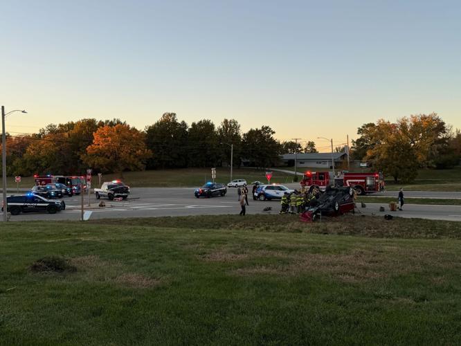 Police, fire on scene of 2-vehicle rollover crash on U.S. 36