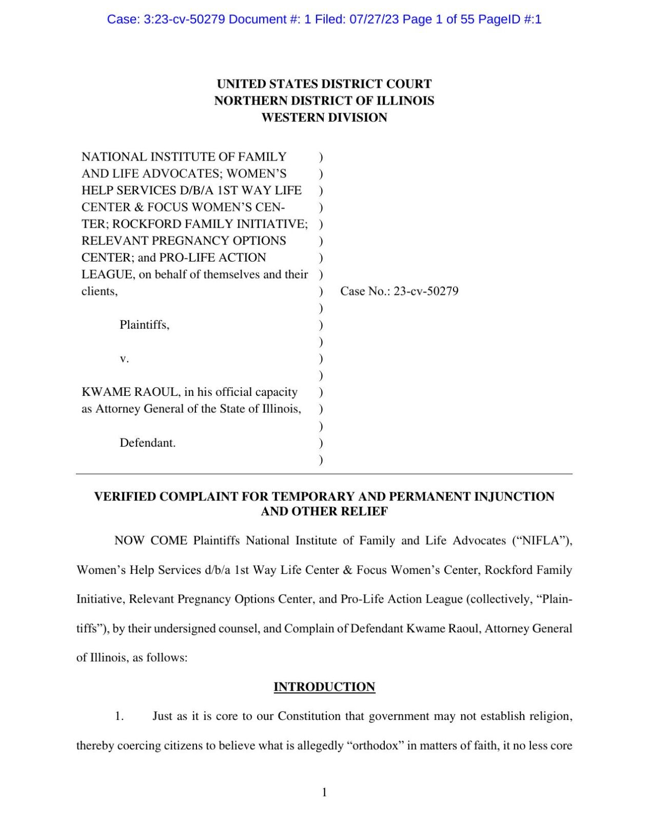 Crisis Pregnancy Law Injunction