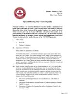 Decatur City Council Meeting agenda - 1/11/2021
