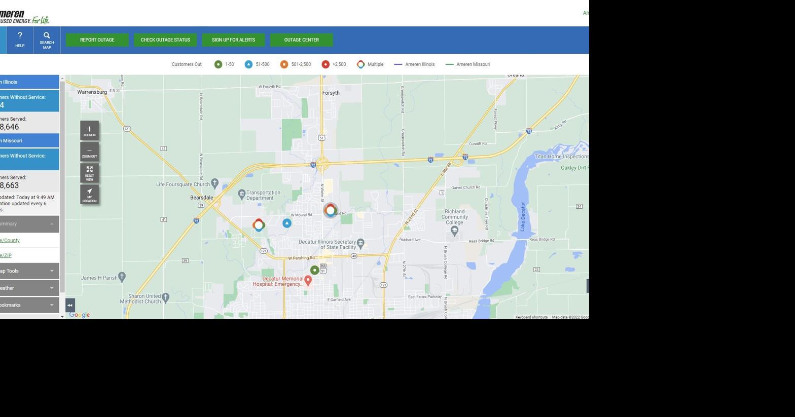 Ameren Decatur power outage caused by car crash Top Stories