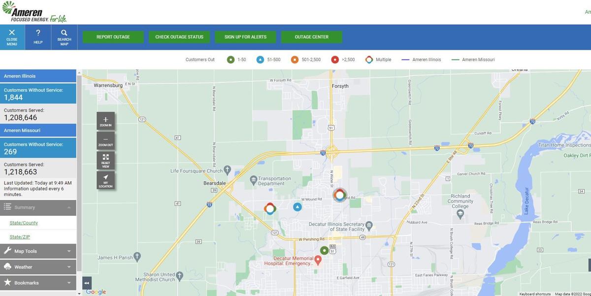 Ameren Il Outage Map Ameren Decatur Power Outage Caused By Car Crash Top Stories Wandtv Com