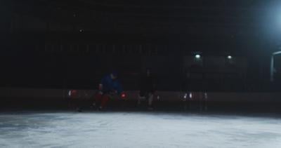 Players on a hockey rink