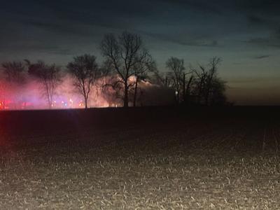 House fire, 900 block of 1350 E Route 45, Tolono