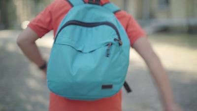 Boy with backpack