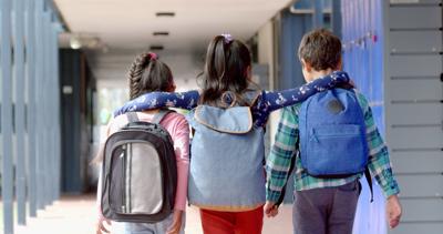 Kids walking to school