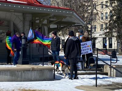 Pride Rally Outside Transfer House