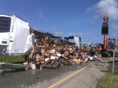 Nestle semi truck catches fire near Oakwood