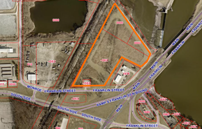 Prescribed burn near Lake Decatur dam