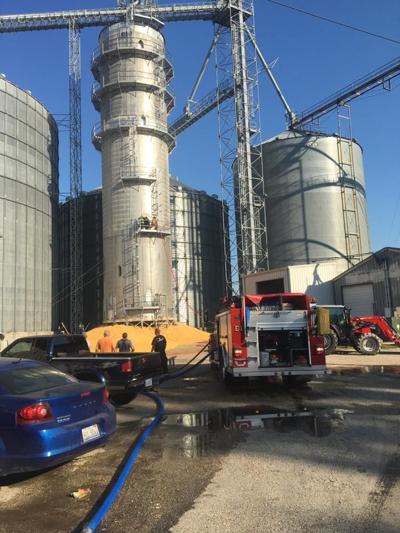 Crews battle Greenview grain elevator fire