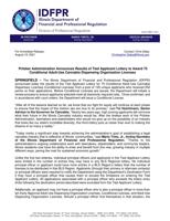 IDFPR cannabis dispensary licenses - Aug. 19