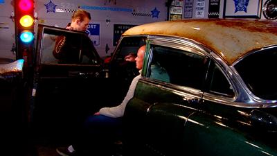 Mike and Joey Tarczan with the Tubb Cadillac