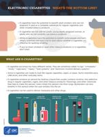 Electronic Cigarettes: What's the Bottom Line?