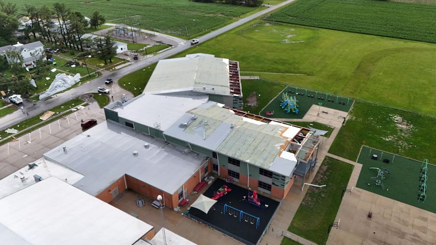 Meridian Elementary Severe Weather damage 6.18