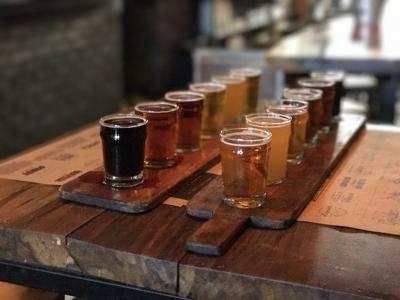 Beer, craft beer flight