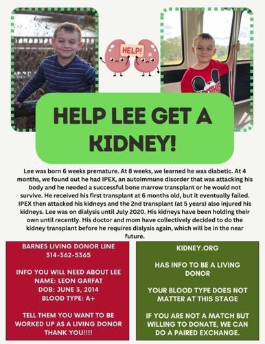 Leon, Illiopolis student, Kidney