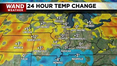 24 hour temp change 3-10-25