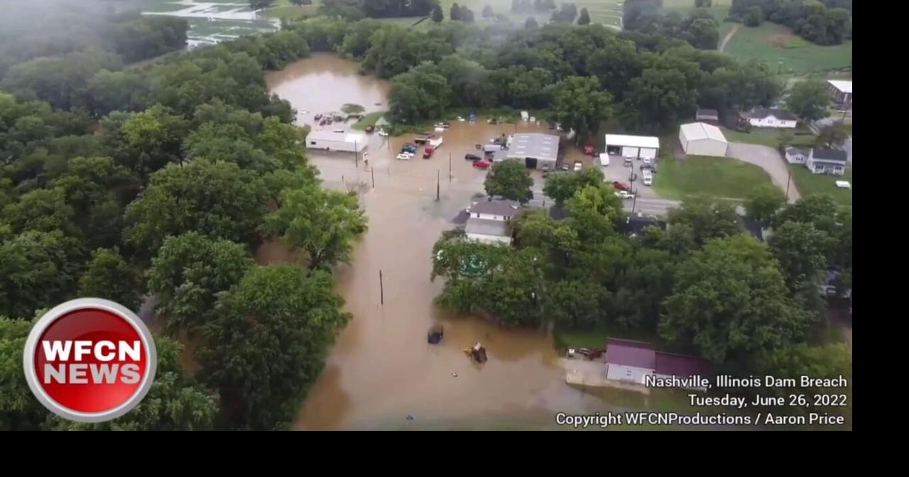 Secondary reservoir dam breaches in Nashville, Illinois Top Stories