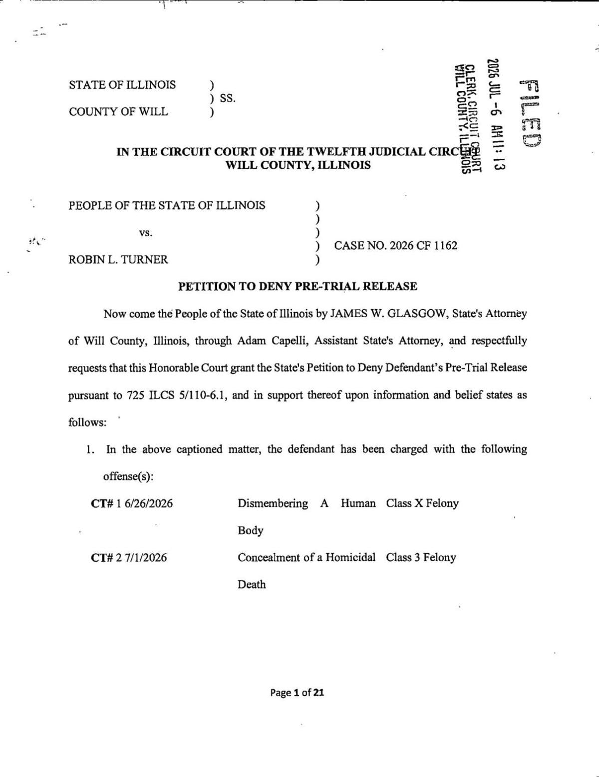 Robin Turner Court Documents