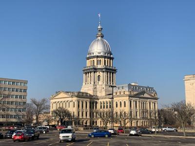 Illinois State Capitol with lot