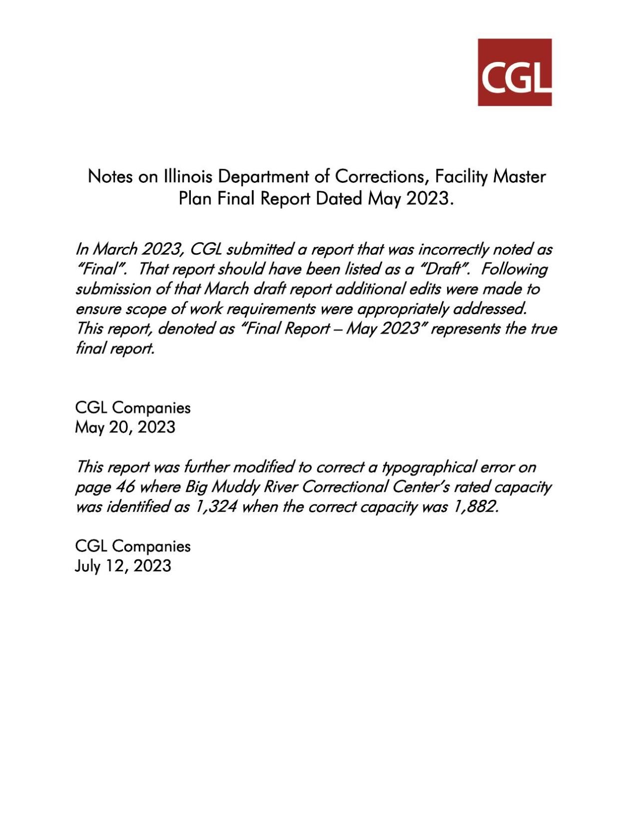 IDOC Facility Master Plan