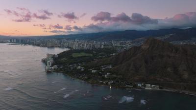 Sunset above Honolulu Hawaii