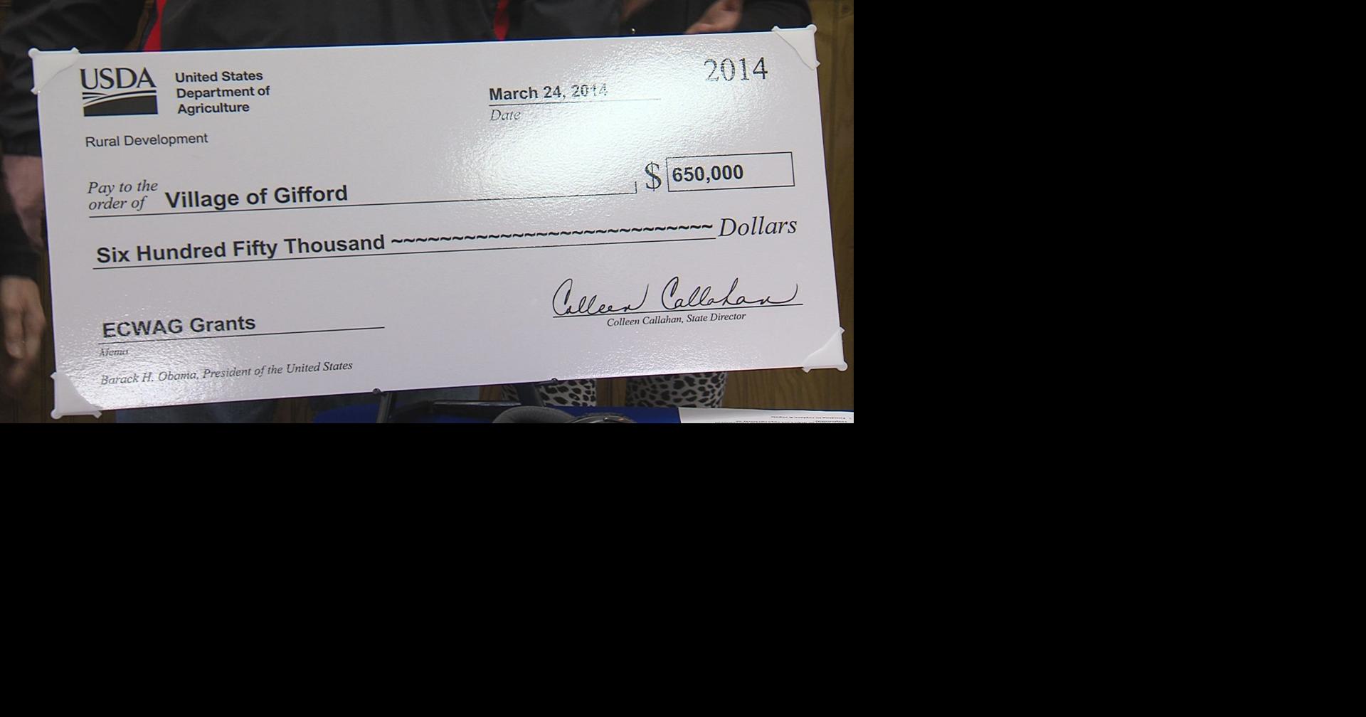 Gifford gets government grants Top Stories