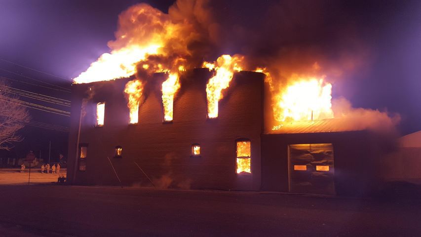 Brewing company leveled by fire