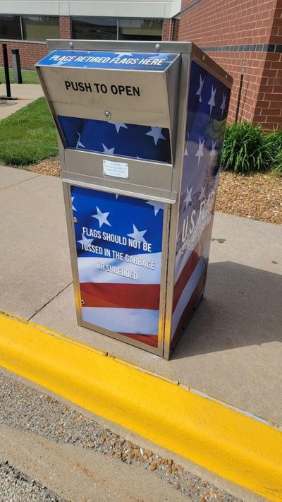 Flag donation box