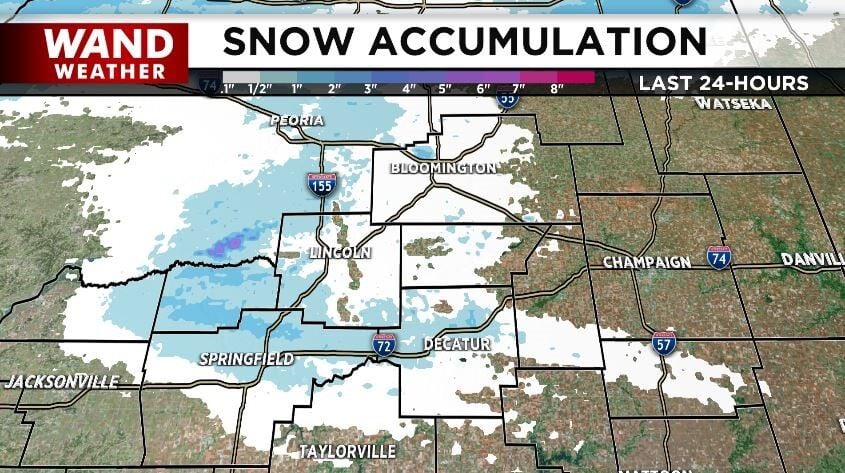 snow accumulation 1-23-25